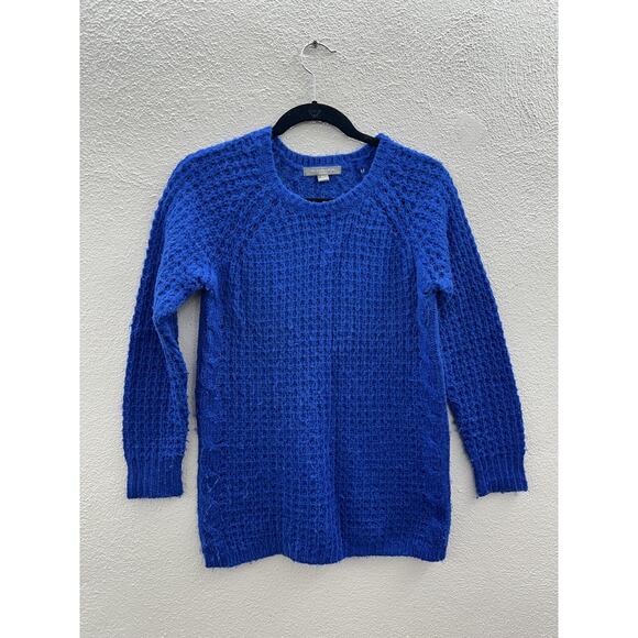 NY Collection Womens Sweater Size Petite Large Blue Knit - Picture 1 of 11